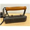 Image 3 : Large Antique Tailors Electric Metal Iron with Base - warms up when plugged in quickly