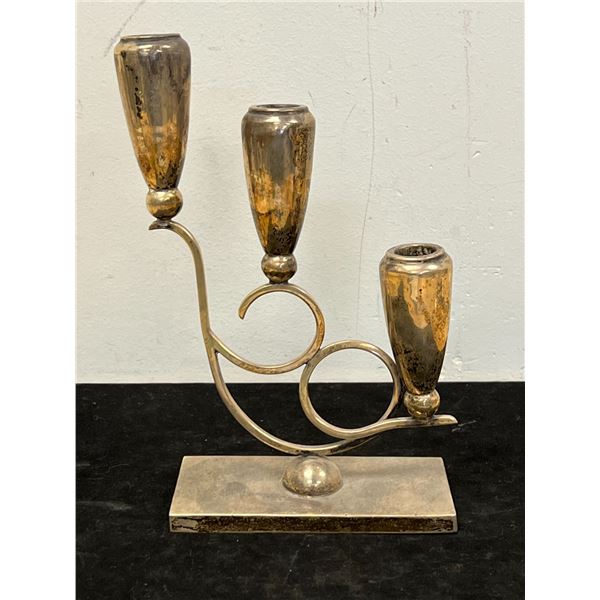 Vintage 925 Sterling Candle Holder as pictured - see photos for markings 10.5"T