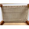 Image 6 : Wood & Woven Cord Footstool / Ottoman as pictured - Approx: 18.75x12.5" & 11.5"T