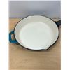 Image 2 : Cast Iron 12" Skillet Frying Pan (Green / Blue as pictured) - light use, see all photos