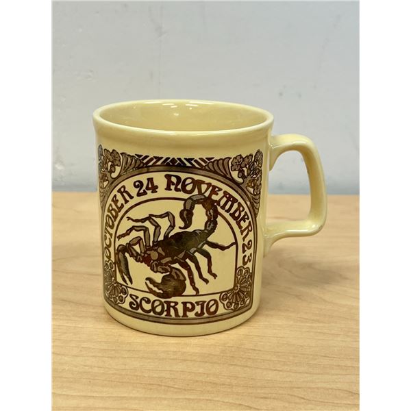 Vintage Kiln Craft (England) "Scorpio" Zodiac Sign Coffee Mug
