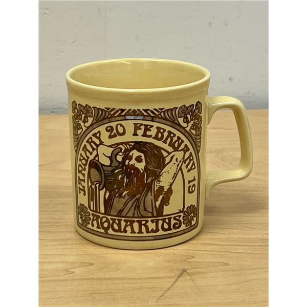 Vintage Kiln Craft (England) "Aquarius" Zodiac Sign Coffee Mug