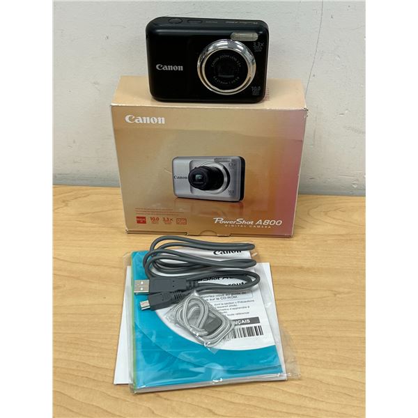 Canon Power Shot A800 10.0 megapixel 3.3X Optical zoom & accessories as pictured, Not tested