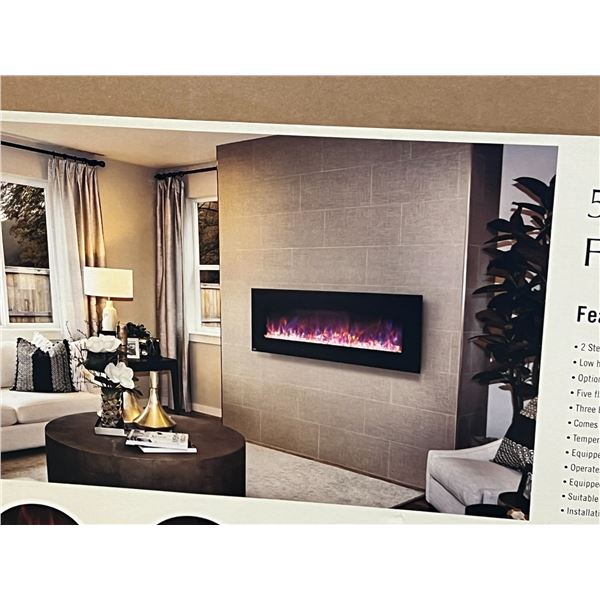 New Napoleon 54" Electric Wall Mount Fireplace - NEFL54HB - see all photos
