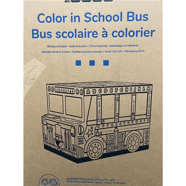 New Color in Cardboard School Bus - bankers box - see all photos for details