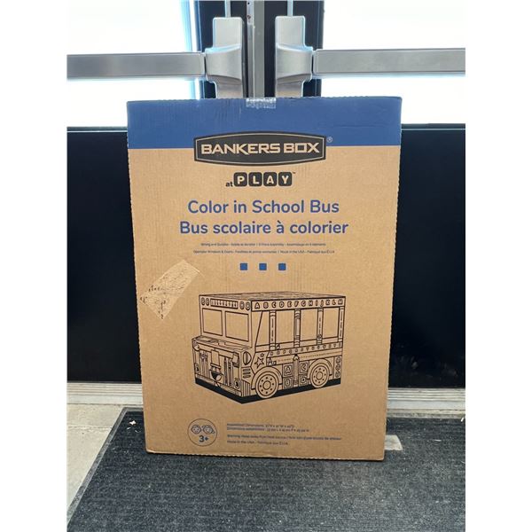 New Color in Cardboard School Bus - bankers box - see all photos for details