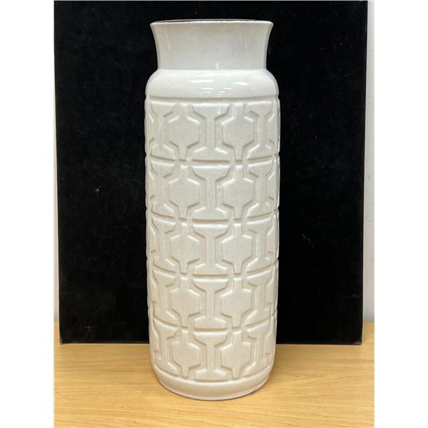 Mid Century West German Large Art Pottery Vase - 16"T 5.5"W see pics