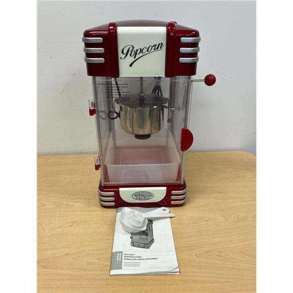 Nostalgia Electric Countertop Popcorn Maker & accessories - 11x10 & 18.5"T not tested
