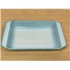 Image 3 : English Pyrex Turquoise Snowflake spacesaver - small chip, see all photos - 11.25x6.75"