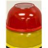 Image 3 : 3 Pyrex Clear Bottom Primary Colors Nesting Mixing Bowls - 1, 1.5 and 2.5L