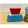 Image 3 : 4 Pyrex Refrigerator Dishes as pictured - 3 Butter size and One smaller with lid, see photos