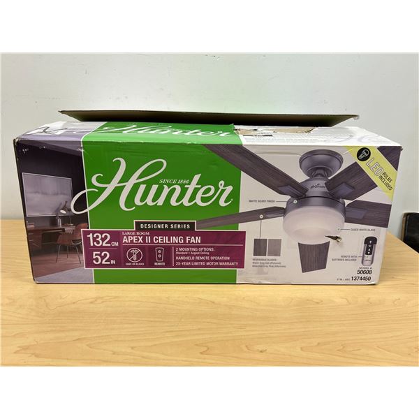 New Hunter Apex II Ceiling Fan 52" - see photos for details