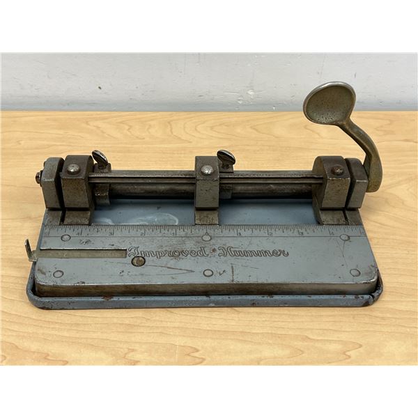 Vintage Industrial Wilson-Jones Heavy Metal Hole Punch as pictured 10.75x6"
