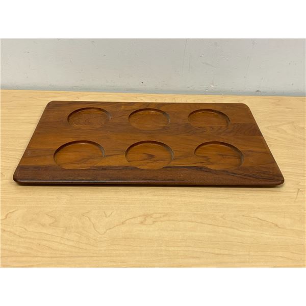Danish Teak Serving Tray as pictured - approx: 17x10.25"