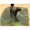 Image 3 : Vintage Cast Hunting Dog on Stone Base Pen Holder - it's a beauty!