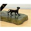 Image 4 : Vintage Cast Hunting Dog on Stone Base Pen Holder - it's a beauty!