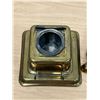 Image 7 : 2 Vintage Brass Inkwells Ink Wells as pictured - one lid is loose/broken - see all photos
