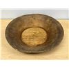 Image 2 : Antique Primitive Farmhouse Wooden Dough Bowl - Large Approx: 21.5x20 & 5"T