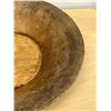 Image 3 : Antique Primitive Farmhouse Wooden Dough Bowl - Large Approx: 21.5x20 & 5"T