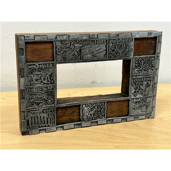 Unusual Large Multi Panel Metal Face Printing Block - great details Approx: 7x4.5"