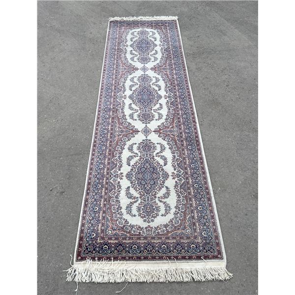 Wool Area Rug Hall Runner - see pics for label and details - approx: 120 x 32"