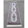 Image 1 : Wool Area Rug Hall Runner - see pics for label and details - approx: 120 x 32"