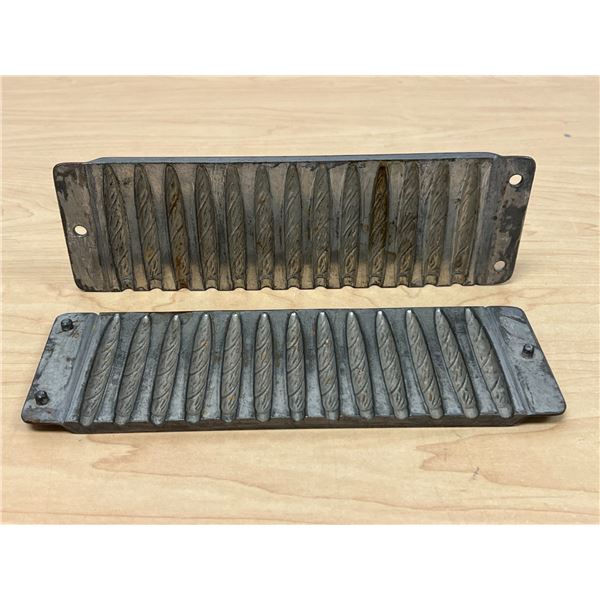 Antique Belgium Chocolate / Cigar Mold - Cast Metal - Approx: 10 x 3.25"