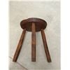 Image 9 : Antique Primitive 3 Legged Stool / Plant Stand - seat approx 10.5" wide & 14.25"T