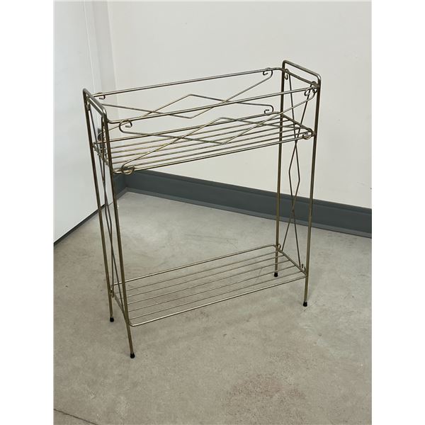 Vintage Metal Wire Plant Stand / Shelf as pictured - approx: 22x8" & 27.5"T
