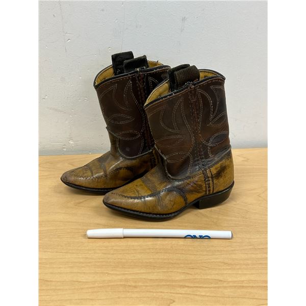 Vintage Texas Made Kids Childs Western Cowboy Boots - see photos for size and details