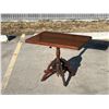 Image 7 : Antique Adjustable Wooden Folding Drafting Table With Drawer and Cast Iron Mechanism
