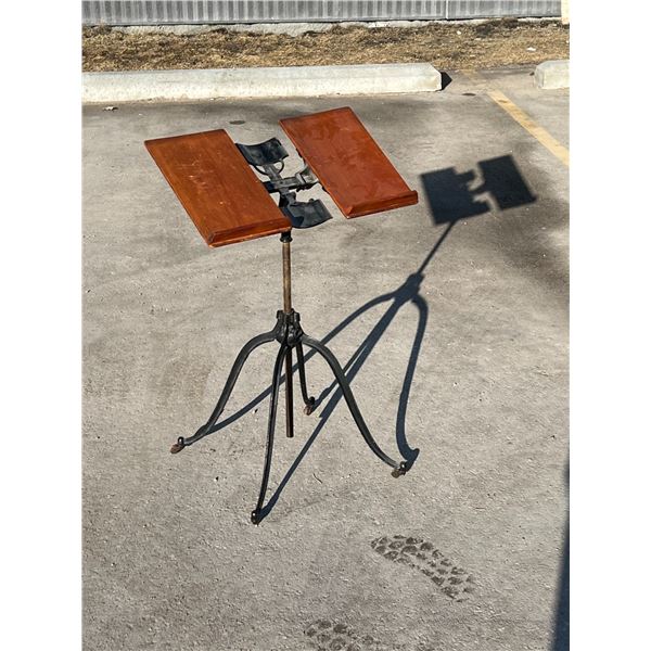 Antique R.M. Lambie (New York) Cast Iron Adjustable Dictionary / Book / Music / Art Easel Stand