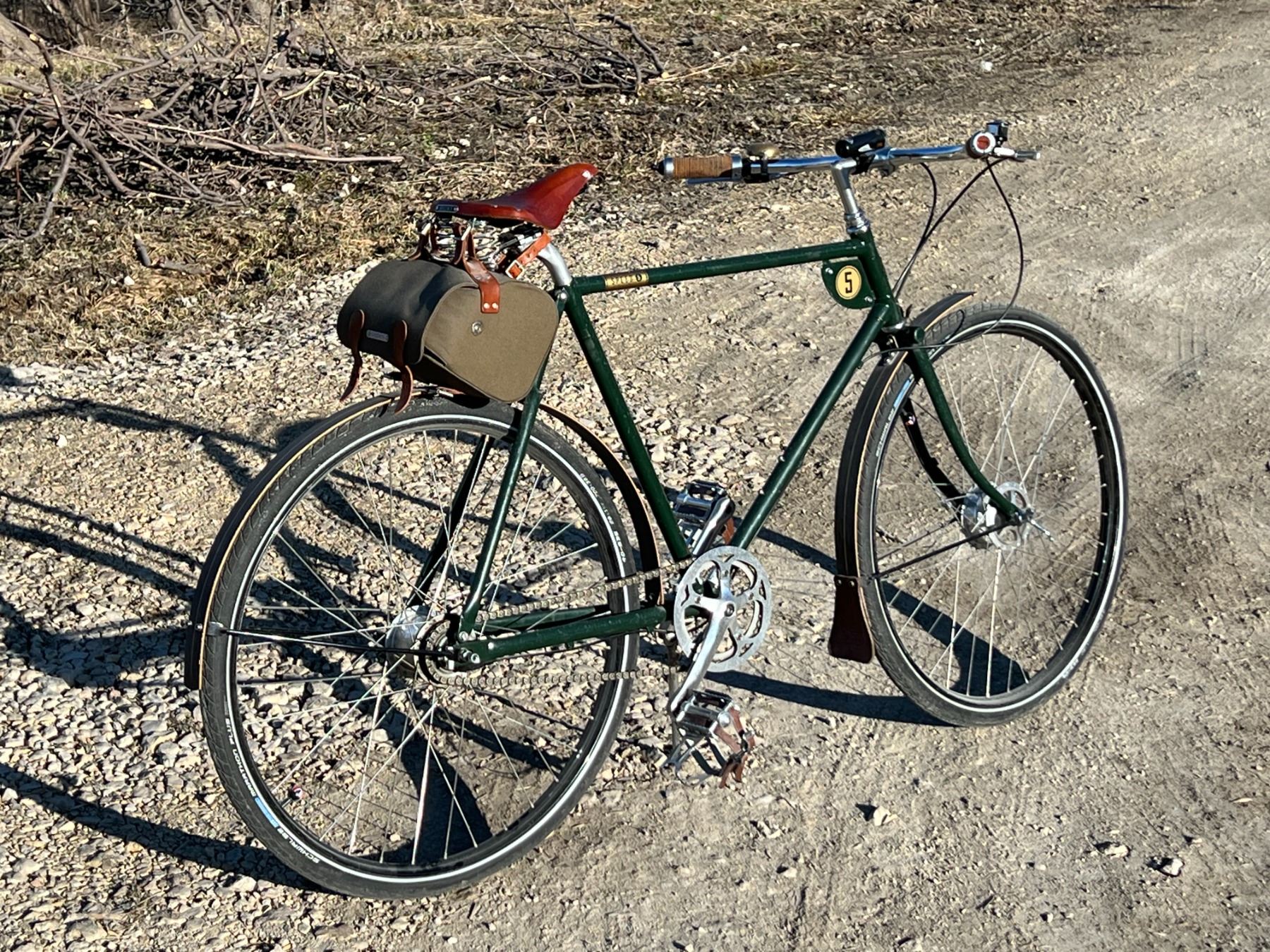 Pashley Speed 5 British Racing Green Bicycle Brooks Leather Saddle