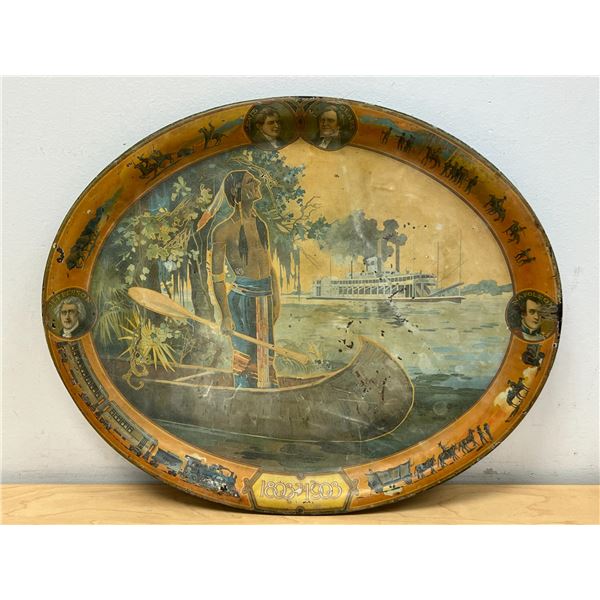 1903 Louisiana Purchase Commemorative Tray - Lewis & Clark / Jefferson Napoleon as pictured