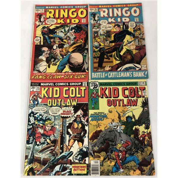 Marvel Comics Ringo Kid and Kid Colt Outlaw Comic Lot of 4