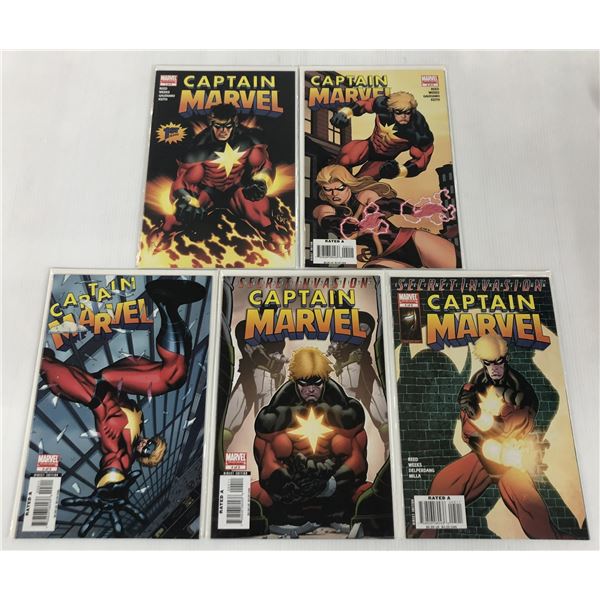 Marvel Comics Captain Marvel Comic Lot of 5