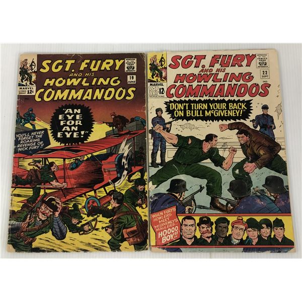 Marvel Comics Sgt. Fury and His Howling Commandos 12 Cent Comic Lot of 2