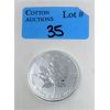 Image 1 : 1 Oz .9999 Silver 2012 Maple Leaf Coin 