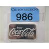 Image 1 : 1 Oz .999 Silver Coca-Cola 2-Sided Bar 