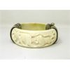 Image 2 : 3 Vintage Carved Faux Ivory Jewelry & Stone Figurine