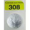 Image 1 : 1 Oz .9999 Silver 2012 Maple Leaf Coin 