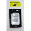 Image 1 : 1 Oz .9999 Silver "007 Diamonds Are Forever" Bar 