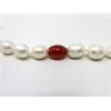 Image 2 : 60" Pearl and Carnelian Agate Necklace