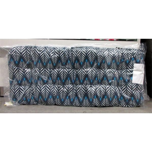 New Tufted Patterned  Patio Bench Cushion