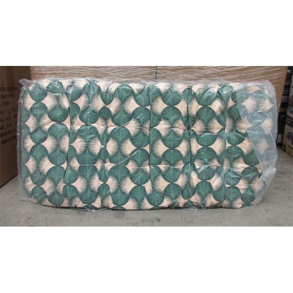 New Patterned Tufted Patio Bench Cushion