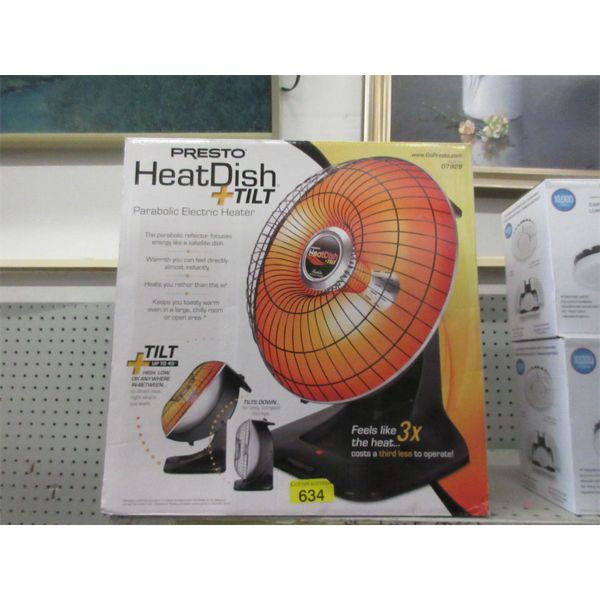 Presto Heat Dish + Tilt Parabolic Heater