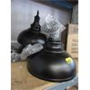 Image 1 : 3 Black Metal Pendant Light Fixtures