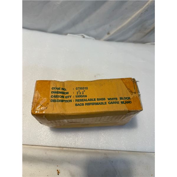 New 2"x3" resealable bags (1000)