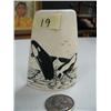 Image 1 : Pair of scrimshawed killer whales jumping by Homer Cole on fossilized ivory (114)