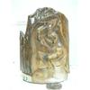 Image 1 : 4-3/4" relief carved mammoth ivory dancer with 2 whales by Iglaak from Koyuk, AK (114)